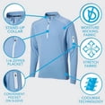 thumbnail image 2 of TGW Mens 2022 Tour 1/4 Zip Golf Pullover Blue XL, 2 of 5