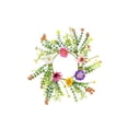 thumbnail image 2 of Easter Wreath​ Colorful Flowers Leaves Candle Holder Decor Simulation Flower Candle Wreaths Accents Easter Decorations for Home, 2 of 7