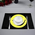 thumbnail image 2 of MKHERT Yellow Smiley Face Placemats Table Mats for Dining Room Kitchen Table Decoration 12x18 inch,Set of 4, 2 of 4