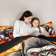 thumbnail image 5 of Homewish Wildlife Monkey 2pcs Bedding Comforter Set For Kids Children Teens,Woodland Animal Twin Comforter Sets,Black Orange Breathable Bedding Set,Luxury Bedroom Decor,Reversible, 5 of 8