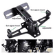 thumbnail image 3 of Porta Placa Universal Para Moto Ajustable Con Luz Negro, 3 of 5