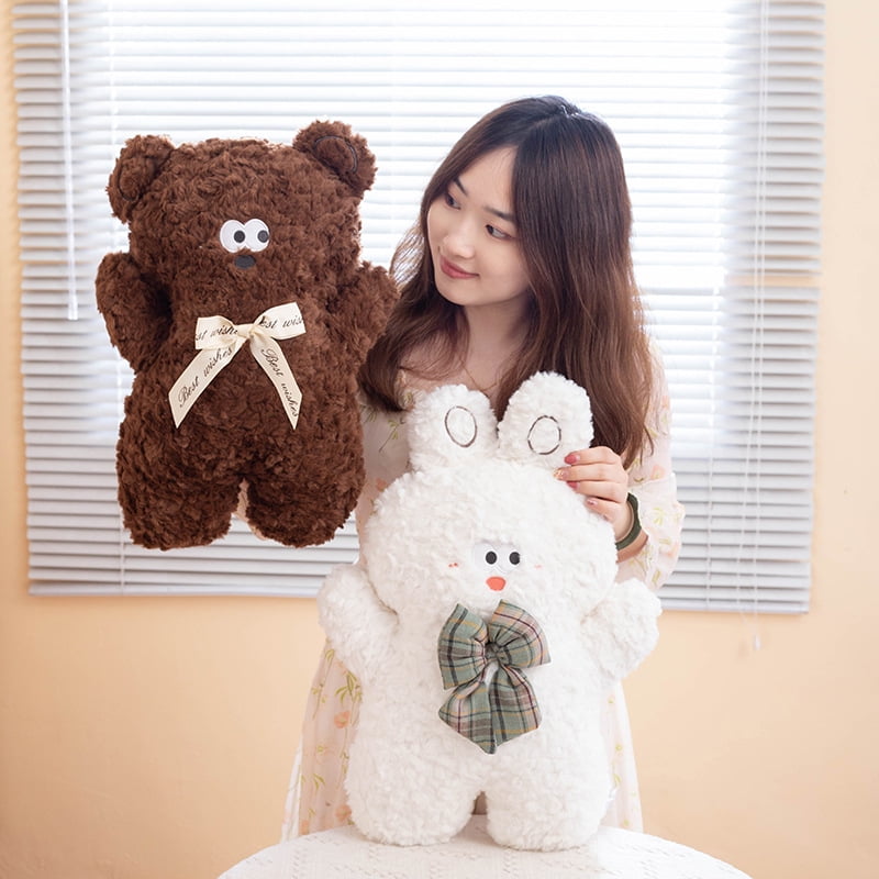 19.6in Rabbit Stuffed Animal Plush Toy , Toy Pillow for Christmas, Birthday Gift，Sofa Bed Home Decoration，White