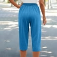 thumbnail image 5 of Diufon Capris for Women with Pockets Summer Causal Drawstring Loose Capri Pants Athletic Yoga Jogger Pants, 5 of 7