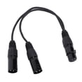 thumbnail image 1 of Cable Divisor XLR, 3 Pin Hifi De De Sonido Hifi A Doble Hombre 20 AWG 4N OFC Claridad De Señal Máxima Cable De Parche XLR Para Estudio, 1 of 7
