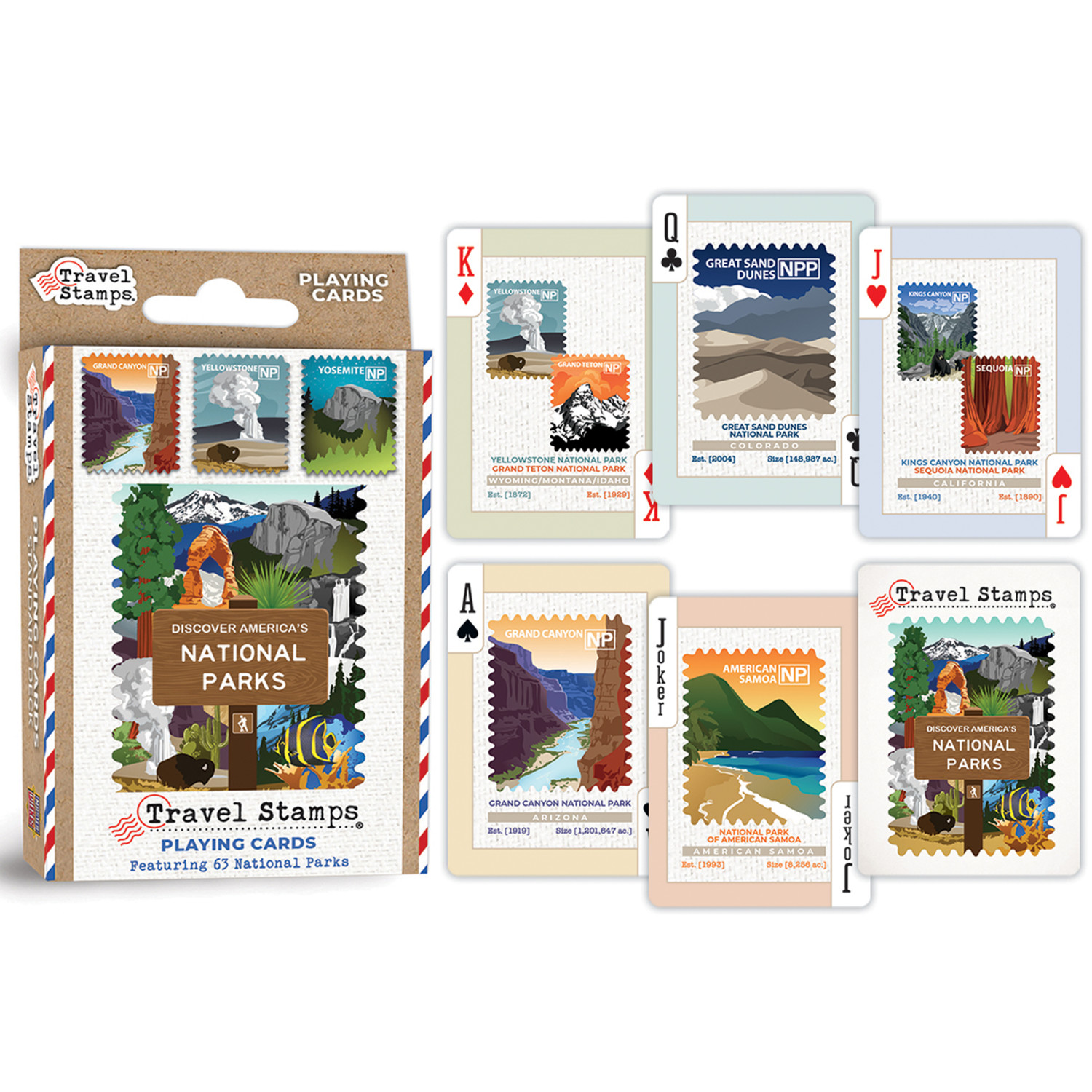 MasterPieces National Parks Travel Stamps Playing Cards photo 5