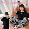 thumbnail image 2 of YuYuBao Toddler Girls Outfits Sets Summer Loose Tshirts With Flowy Wide Leg Pants Trendy Sleeve Toddler To Teen Clothes For Daily Wear School Outdoor, 12-13 Years, 2 of 9