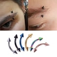 thumbnail image 3 of 12Pcs/Set Curved Bar Barbell Ball Spike Tragus Eyebrow Lip Ring Body Piercing, 3 of 6