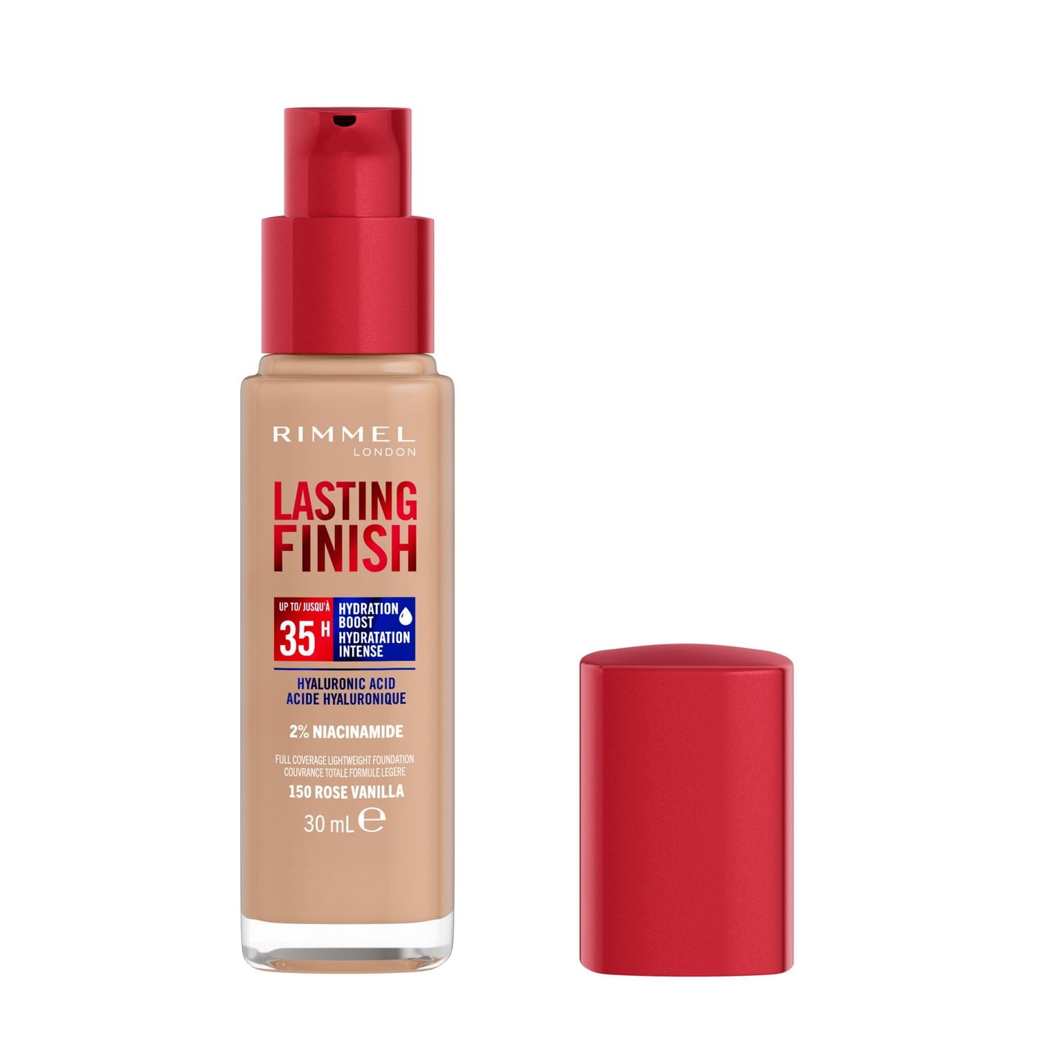 Rimmel Lasting Finish 35 Hour Foundation, Long-Wearing, Hydrating, Vegan Formula, Full-Coverage, Up to 35hr wear