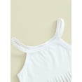 thumbnail image 6 of Suealasg Kids Little Girls Summer Outfit Sleeveless Tassel Tops + Belted Shorts Set 2Pcs Toddler Baby Hawaiian Vacation Clothes, 6 of 8