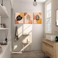 thumbnail image 5 of Bedroom Canvas Wall Art Minimalist Boho Pictures Mid Century Modern Wall Art Multicolored Boho Leaf Canvas Prints Natural Framed for Bathroom Living Room Decor 3 Pieces, 5 of 6