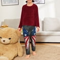 thumbnail image 6 of Susaid Butterfly With USA Flag Print Soft Teen Sleep Pants, Long Pajama Bottoms with Two Pockets and Elastic Waist, Designed for Ages 5-16-Small, 6 of 6