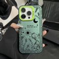 thumbnail image 3 of Funda de teléfono con IMD de plata galvanizada con estrella y luna fresca para iPhone 15, 16 Pro Max, 14, 13, 12, 11 Pro, XR, XS, 7, 8 Plus, carcasa trasera a prueba de golpes, 3 of 5