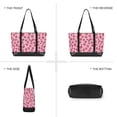 thumbnail image 6 of FORMRS Canvas Laptop Tote Bag for Women with 15.6" Computer Compartments Shoulder Handbag, Strawberry Bliss, 6 of 7