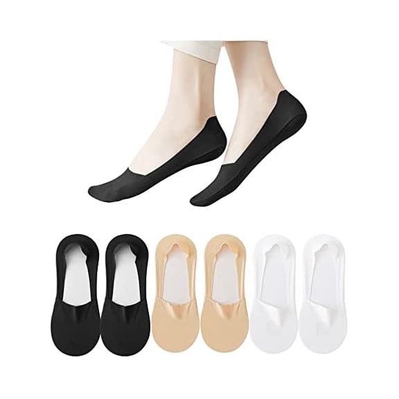 Eryueer No Show Socks Womens 6 Pairs Hidden Invisible Low Cut Socks Non Slip Socks Womens Breathable Cool Thin Womens Socks