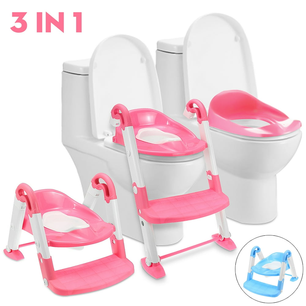 3 in 1 Potty Toilet Training Seat with Step Stool Ladder, NonSlip Kids