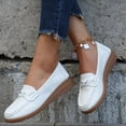 thumbnail image 5 of Willtoo Womens Fashion Wedge Loafer Classic Slip On Soft Sole Driving Business Work Dress Boat Shoes Daily Lightweight Non-Slip Penny Casual Shoes, 5 of 5