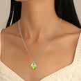 thumbnail image 4 of Necklace for Women Jewelry for Women Pistachio Olivine Pendant Necklace Exquisite And Clavicular Chain, 4 of 9