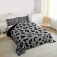 thumbnail image 3 of Homewish Wild Leopard Print Bedding Comforter Set,Chic Butterfly Twin Comforter Sets,Gray Black Bedding Set For Girls Kids,Breathable Home Decor Reversible,2 Pieces, 3 of 8