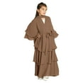 thumbnail image 4 of Otqutp Kids Abayas Dress for Girls Chiffon Layered Muslim Dresses Pleated Elegant Long Skirt Kaftan Prayer 𝗜slamic Maxi Dress, 4 of 7