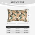 thumbnail image 4 of Fuzoiu Tropical Leaves Flower Print Fuzzy Pillowcases, Super Soft Pillow Case Cover with Zipper for Bedroom, Sofa, Couch,Cozy Pillow Shams for All Seasons-16"x24", 4 of 6