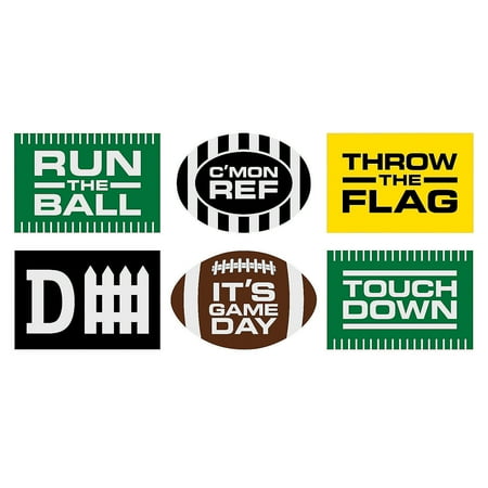 Football Wall Cutouts (6Pc) - Party Decor - 6 Pieces