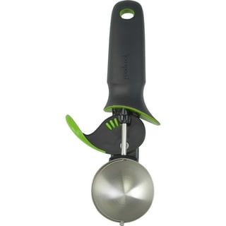 Comfy Grip 3.25 oz Stainless Steel #12 Ice Cream Scoop - with Green Handle - 1 Count Box