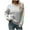 Gray, variant on Kaemgyyd Womens Crewneck Tops Casual Soft Printing Long Sleeve Knit Sweater Fall Winter Lightweight Pullover Clothing