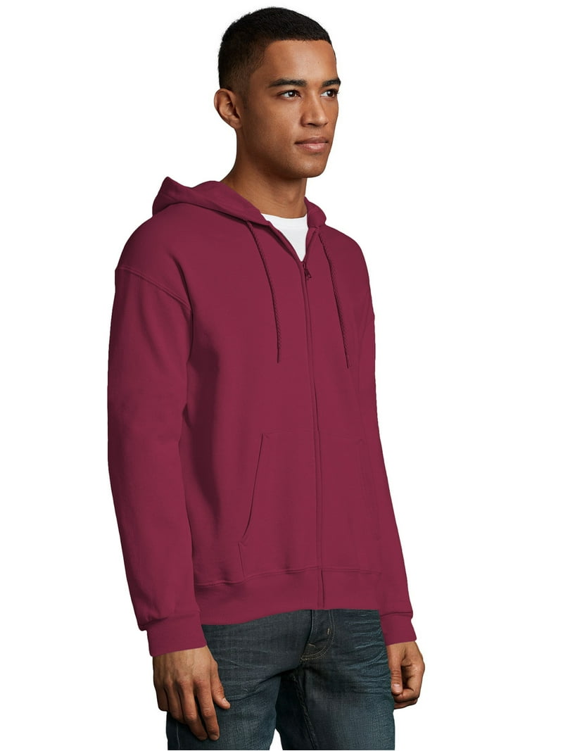 Hanes Essentials Men's EcoSmart Fleece Full Zip Hoodie, Sizes up