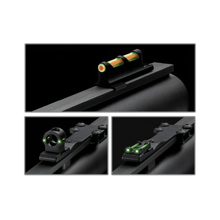 Truglo Brite Site Fiber TRUGLO TRU-BEAD TURKEY UNIVERSAL DUAL-COLOR SHOTGUN FIBER OPTIC GREEN/RED FRONT GREEN REAR BLACK ()