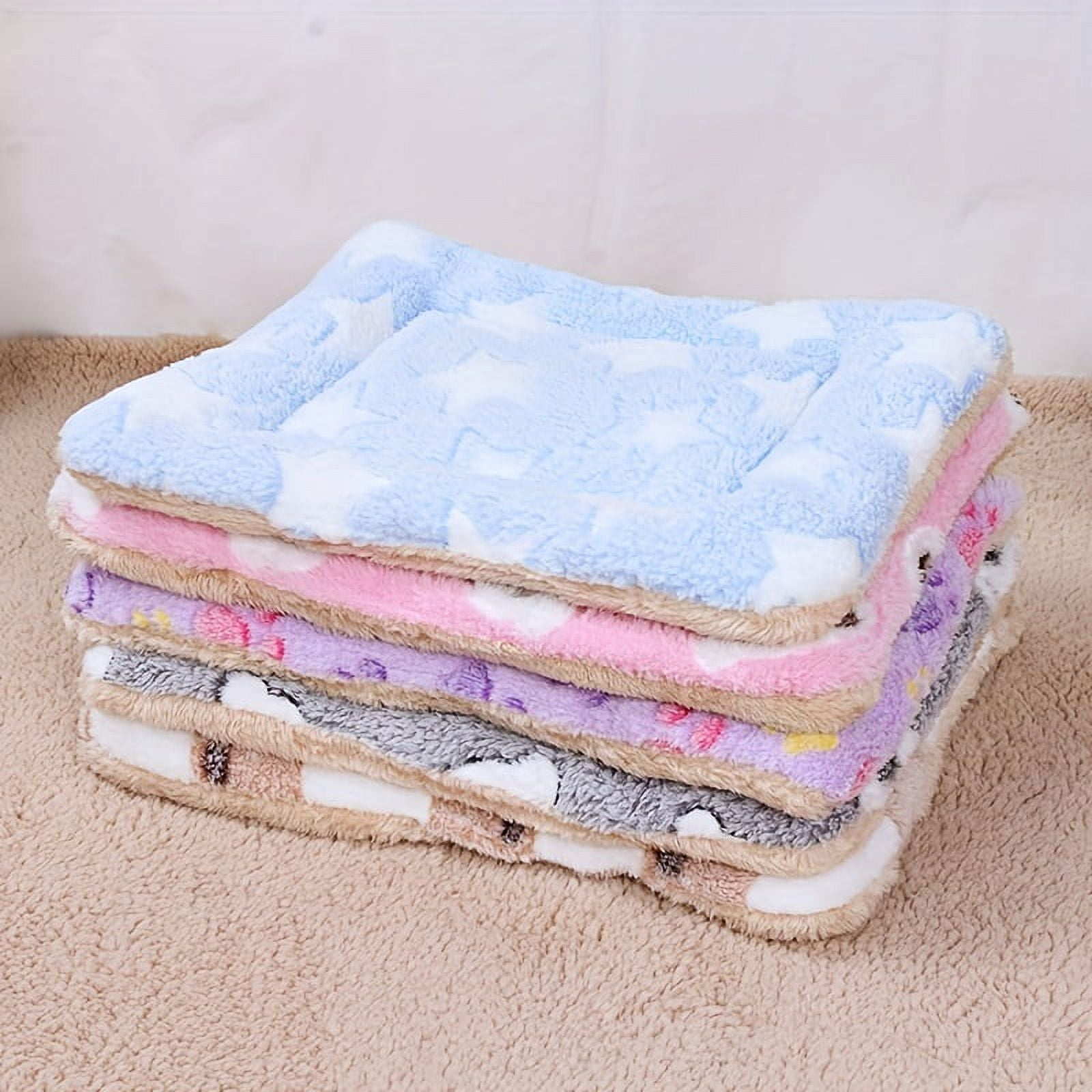 DABEI Double Layered Plush Cat Bed Mat - Thick and Cozy Sleeping Pad for Cats and Dogs