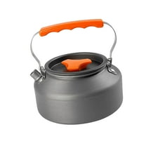 Camping Water Kettle, Outdoor Water Boiler Stoves Pot Cookware Lightweight Teakettle Teapot Coffee Pot for Camp Fishing Campfire Backpack Travel 1.1L 15.5x6cm