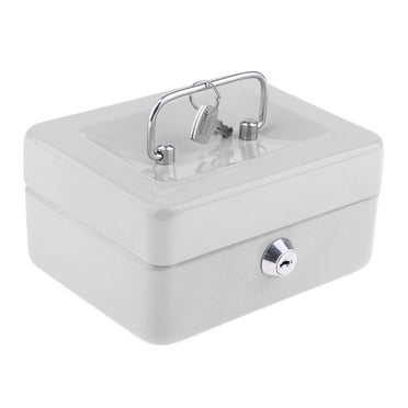 Esquirla Boîte de Petite Caisse en Métal Sécurité Porte-Argent Plateau Porte-Clés Verrouillable avec Clés C Rouge