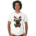 thumbnail image 4 of Christmas Reindeer Pug Adorable Men's Graphic T Shirt Tees Brisco Brands S, 4 of 4