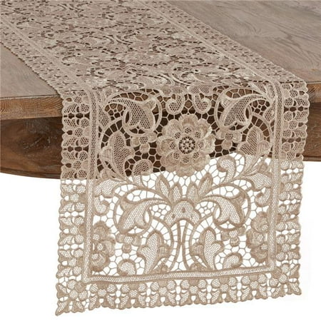 

Saro Lifestyle 5150.E1566B 15 x 66 in. Floral Vintage Lace Table Runner