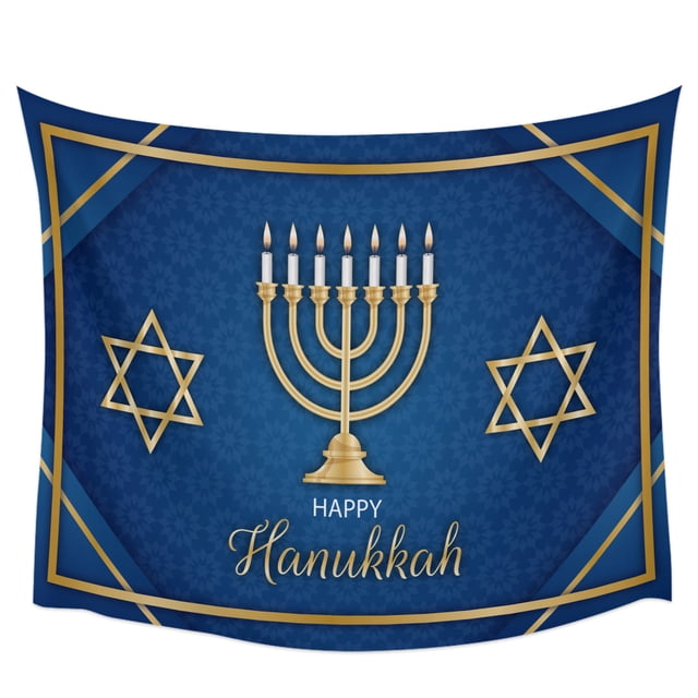 Tapiz Colgante De Pared De Poliéster, Decoración Del Hogar De Hanukkah, Tapiz Impreso Único Para El Hogar Para Dormitorio, Sala De Estar, Regalo De Fiesta Cateissary HA027037-03