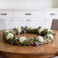 thumbnail image 4 of Uscallm St. Patrick's Day Spring Easter Silk Hydrangea Flower Garland Artificial Rattan Vine Hanging Home Decor Wedding Party Ornament, 4 of 6
