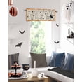 thumbnail image 2 of Halloween Spiders- Stars Black Shadow Curtain Valances for Kitchen Windows,Short Valance Orange Border Cartoon Animal Small Window Treatment for Living Room Bathroom Bedroom,54" x 18"-1 Panel, 2 of 7