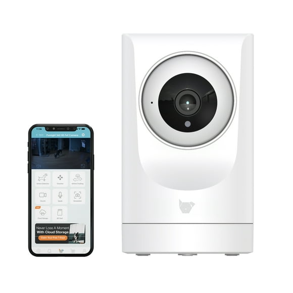 Instachew Purrsight 360° Smart Wireless Indoor Pet Camera – 2K HD Video, 2-Way Audio, Mobile App Security