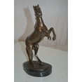 thumbnail image 4 of Nifao Rearing Horse Small Bronze Statue – Home Decor Sculpture, 8"L x 4"W x 11"H, 4 of 11