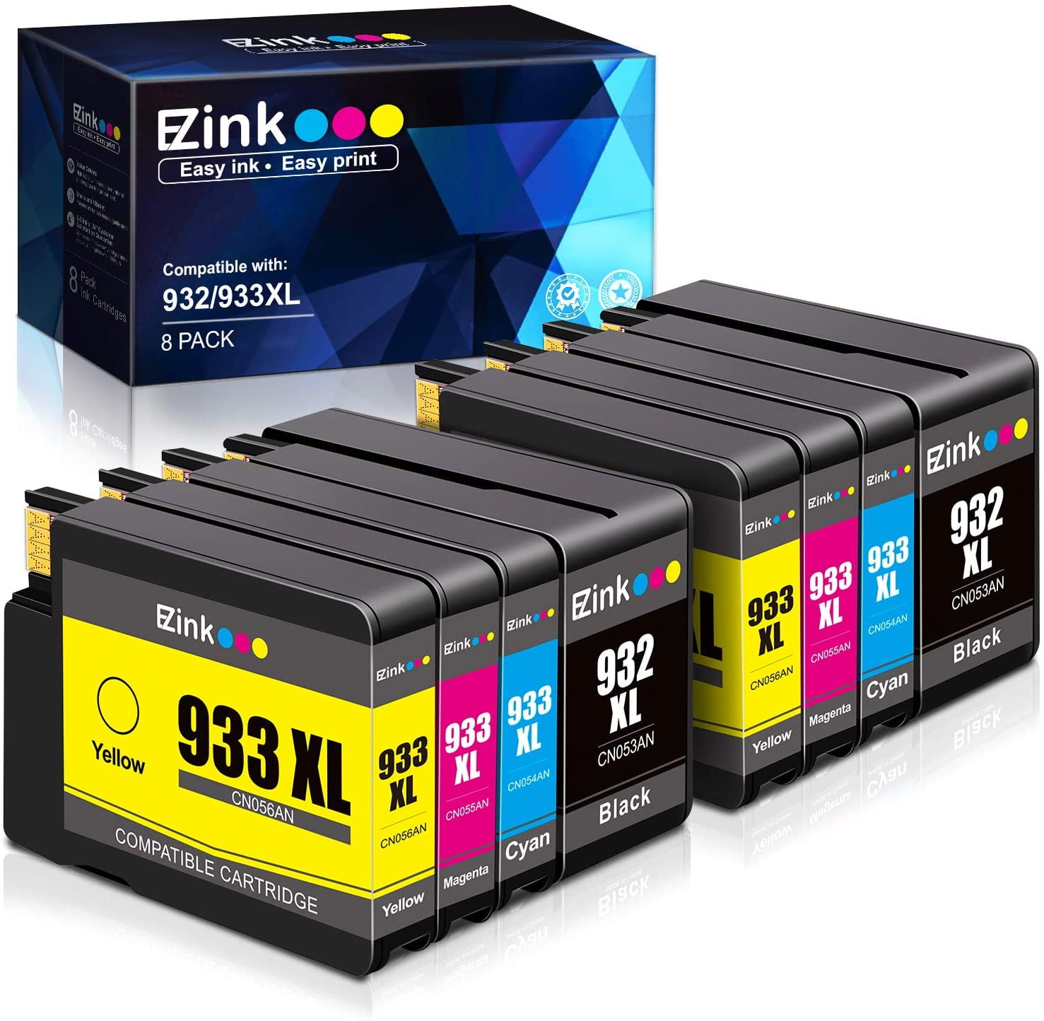 EZ Ink (TM) Compatible Ink Cartridge Replacement for HP 932XL 933XL