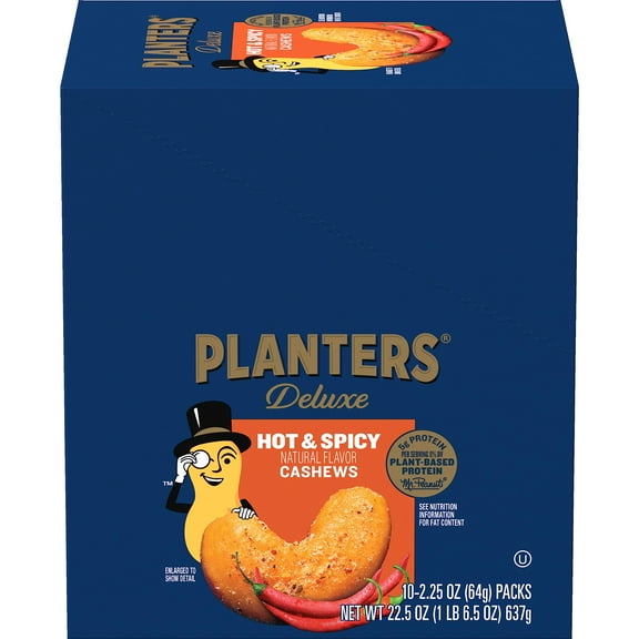 PLANTERS Spicy Cajun Cashews, IEF31 2.25 oz bags (Pack of 10)