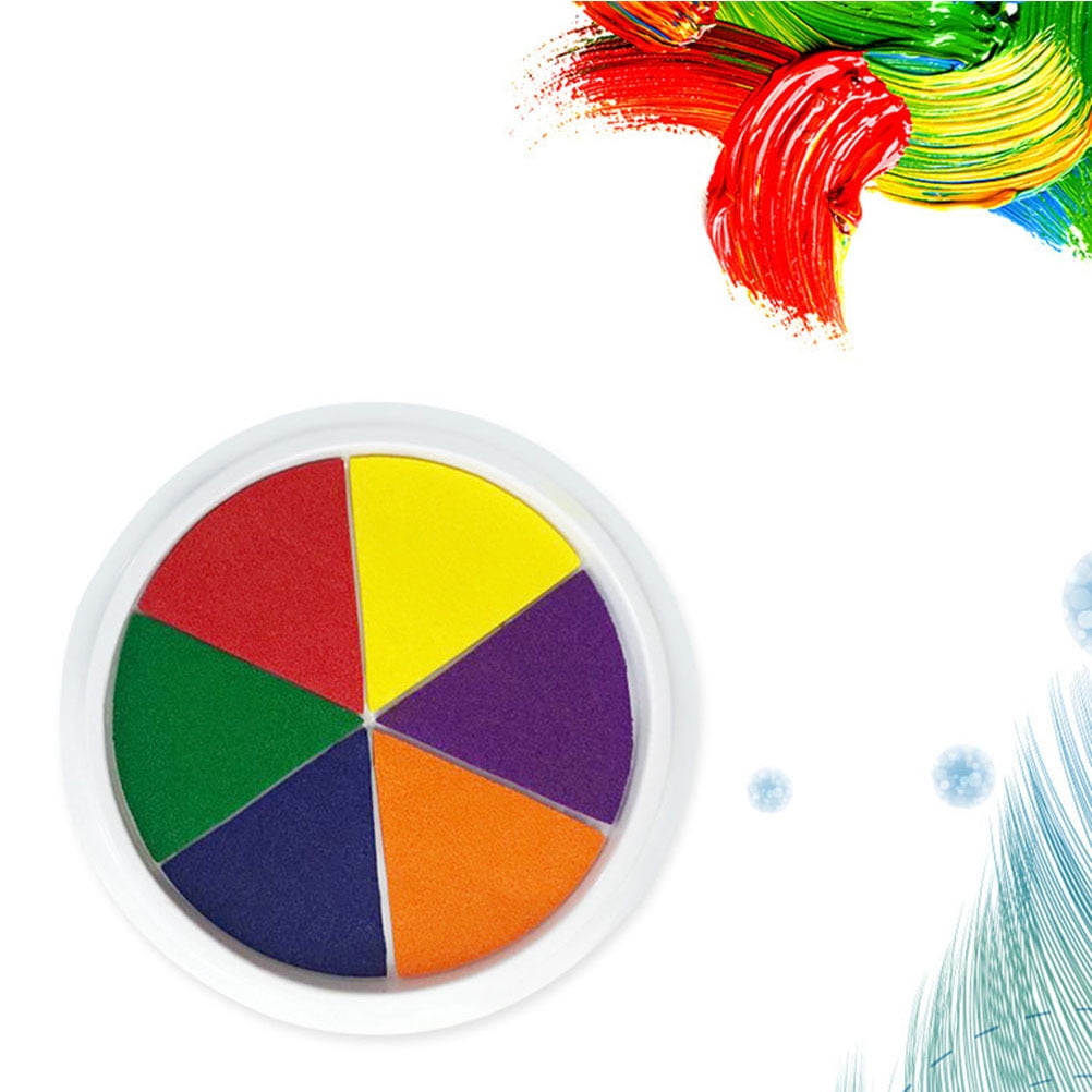6 Colors Ink Pads- Stamp DIY Finger Color Painting Craft Cardmaking DIY Ink Pad Montessori Drawing Learning Education Toys
