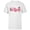 White, variant on Disney Mickey & Minnie Valentine's Day 2026 Script Logo Trip - Short Sleeve T-Shirt for Kids - Customized-White