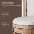 thumbnail image 4 of Maven Lane Pullman Bar Stool, Weathered Oak Finish Sand Fabric Upholstery, 4 of 6