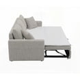 thumbnail image 3 of Modern Beige Boucle 220×80×75cm Sleeper Sectional Sofa with 2 Toss Pillows, 3 of 10