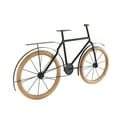 thumbnail image 6 of DecMode Black Metal Bike Wall Decor with Brown Wooden Wheels, 6 of 9