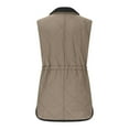 thumbnail image 6 of DYTTDG Women's Outdoor Winter Sleeveless Warm Jacket Solid Color Padded Drawstring Zipper Top with Pocket on Clearance, 6 of 8