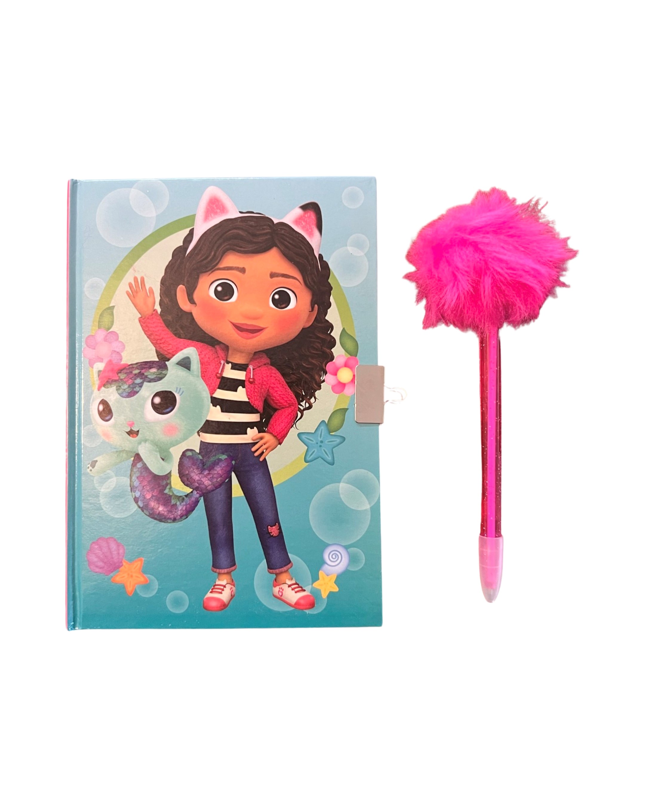 CERDÁ LIFE'S LITTLE MOMENTS Gabby's Dollhouse - Journal avec Fuzzy Pen, stickers et accessoires de papeterie à thème pour filles qui aiment écrire, dessiner et créer avec imagination avec Gabby