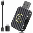 thumbnail image 1 of Wireless CarPlay Adapter for IOS Android Phone, with USB & USB-C/Type-C Extension Cable, Compatible with 2016+ Cars and iOS 10+, 1 of 5