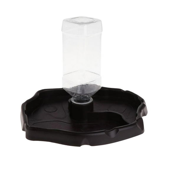 1pc Small Pet Feeding Bowl Drinking Foods Feeder Container for Lizard Turtle Reptile (Coffee)